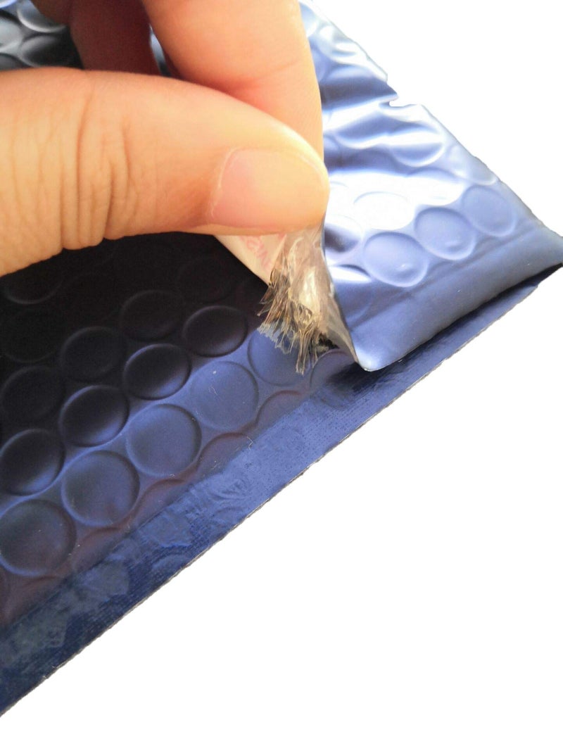ProLine Packaging ProLine Matte Metallic Blue Bubble Padded Mailers Extra Wide #0 6.5x10 Inch Self Seal Padded Envelopes (25) - Image 3